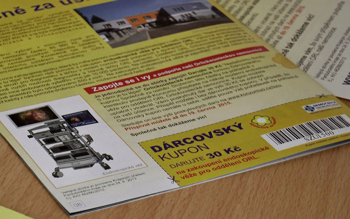 I VY MŮŽETE PŘISPĚT NEMOCNICI NA NÁKUP ENDOSKOPICKÉ VĚŽE