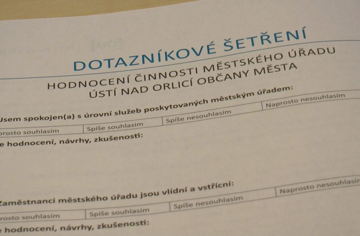 ČINNOST MĚSTSKÉHO ÚŘADU JE MOŽNÉ OHODNOTIT V ANONYMNÍM DOTAZNÍKU