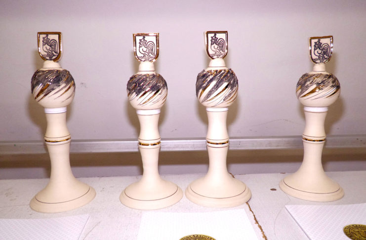 VE VELKÉM SÁLE KULTURNÍHO CENTRA SE PŘEDÁVALY CENY MĚSTA, KOHOUT