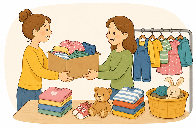 Bazar dětského oblečení – příjem zboží