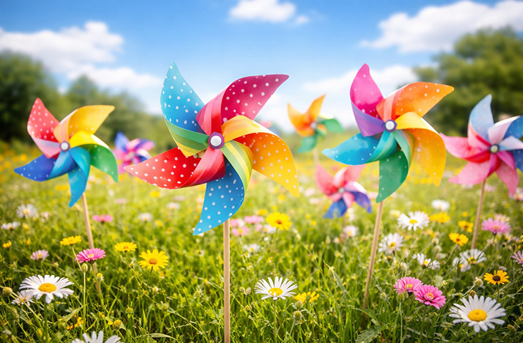 Co dělali naši rodiče jako děti? – Skládali papírové větrníky